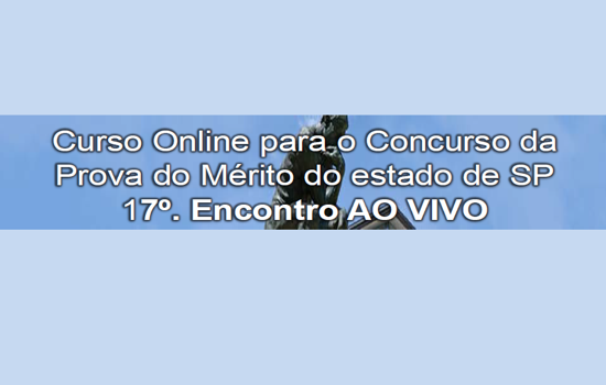 CURSO ONLINE PARA O CONCURSO DE SUPERVISOR DE ENSINO DE SP (2018)