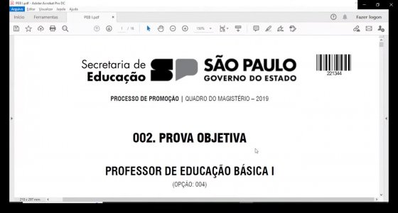 CURSO ONLINE PARA O CONCURSO DE SUPERVISOR DE ENSINO DE SP (2018)