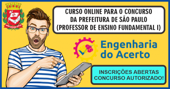 CURSO ONLINE PARA O CONCURSO DA PREFEITURA DE SÃO PAULO (PROFESSOR DE ENSINO FUNDAMENTAL I)